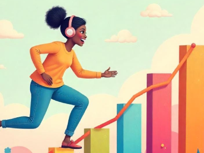 A professional cover image displaying a rising growth chart representing the career graph of a designer