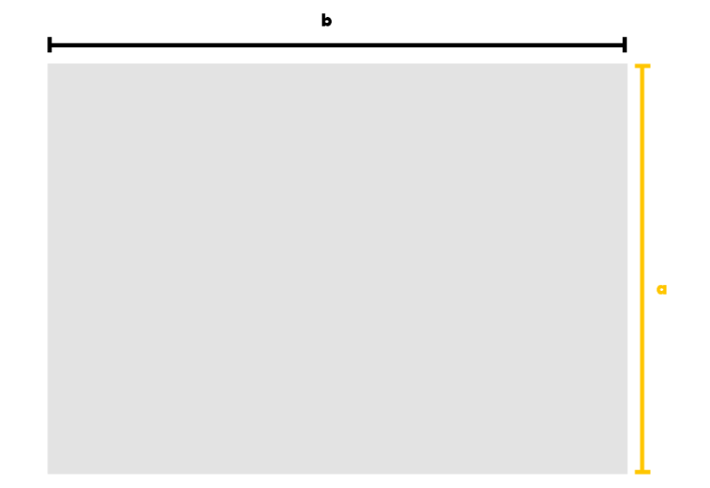 A professional educational diagram illustrating the golden ratio proportions of standard paper sizes using length and width
