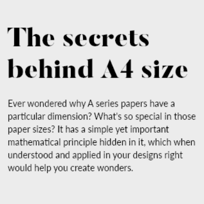 A professional typography sample demonstrating layout and font sizes without the application of golden ratio principles