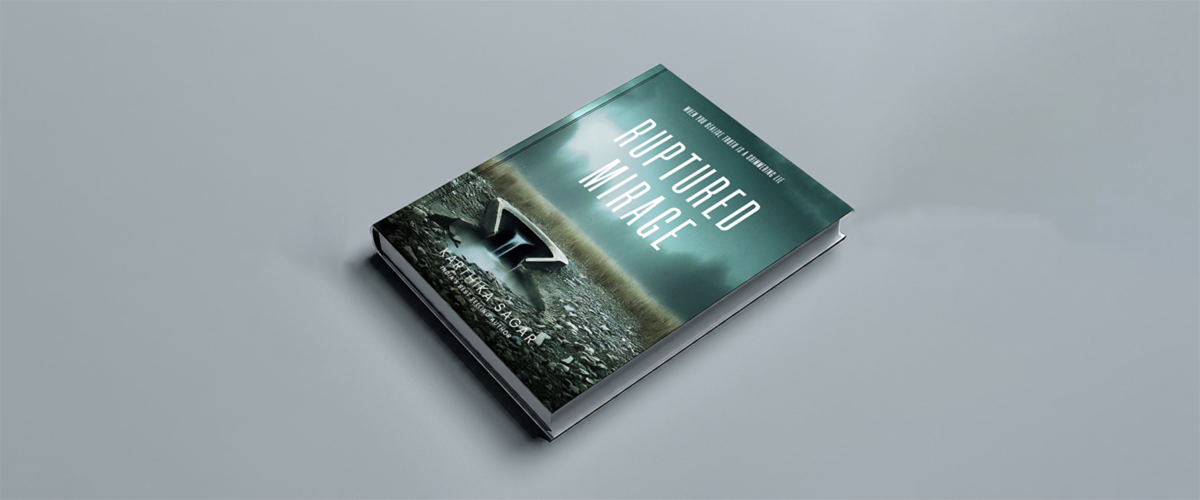 A minimalist dark blue hardcover book mockup freebie