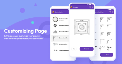 A professional UI UX case study showing a false ceiling construction services mobile app design for Align