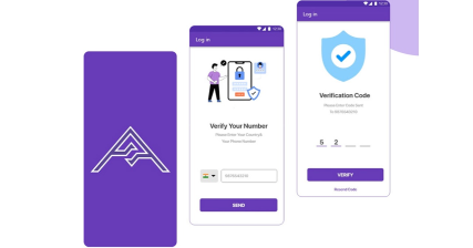 A professional UI UX case study showing an audit and financial calculation android mobile application login interface