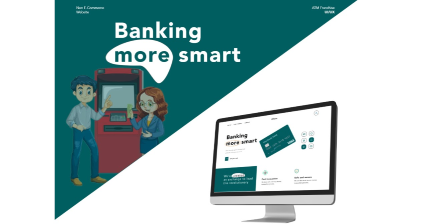 A professional UI UX case study showing a Banking More smart ATM franchise platform and banking website