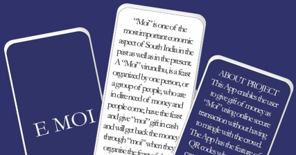 A professional UI UX case study showing an E-Moi South Indian traditional gift money transaction android application