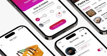 A professional UI UX case study showing a food delivery mobile app design for FeedMe on Android