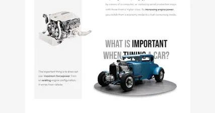 A professional UI UX case study showing a Mejora automotive tuning and car maintenance services web design