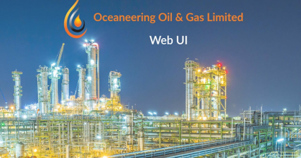 A professional UI UX case study showing Oceaneering oil and gas refinery operations industrial web design