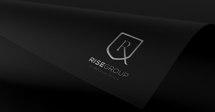 Professional corporate brand logo design for Rise Group featuring a minimalist icon