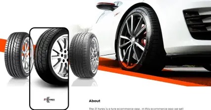 A professional UI UX case study showing a premium tire shop mobile app design for 3T Tyres iOS