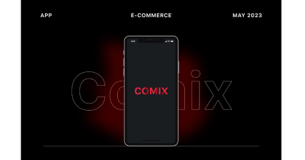 A professional UI UX case study showing a digital comic books platform mobile app design for Comix Android.