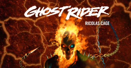 A professional UI UX case study showing a Marvel movie poster remix for Ghost Rider creative artwork