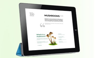 A professional UI UX case study showing a mushroom farming agriculture showcase and benefits website design