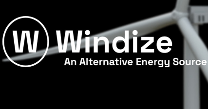 A professional UI UX case study showing a clean energy web platform design for Windize alternative source