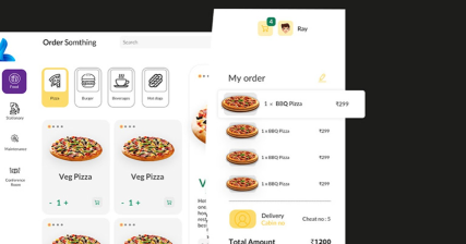 A professional UI UX case study showing a workspace food ordering mobile app design for Android devices